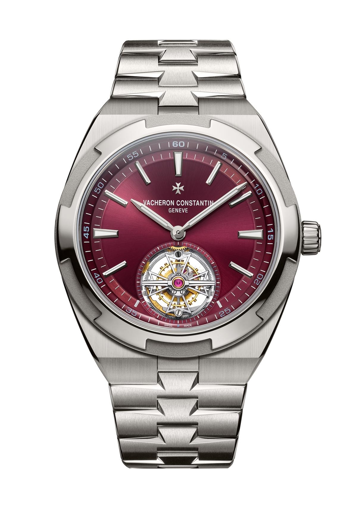Rosso intenso e titanio: il nuovo Overseas tourbillon di Vacheron Constantin sorprende l’alta orologeria