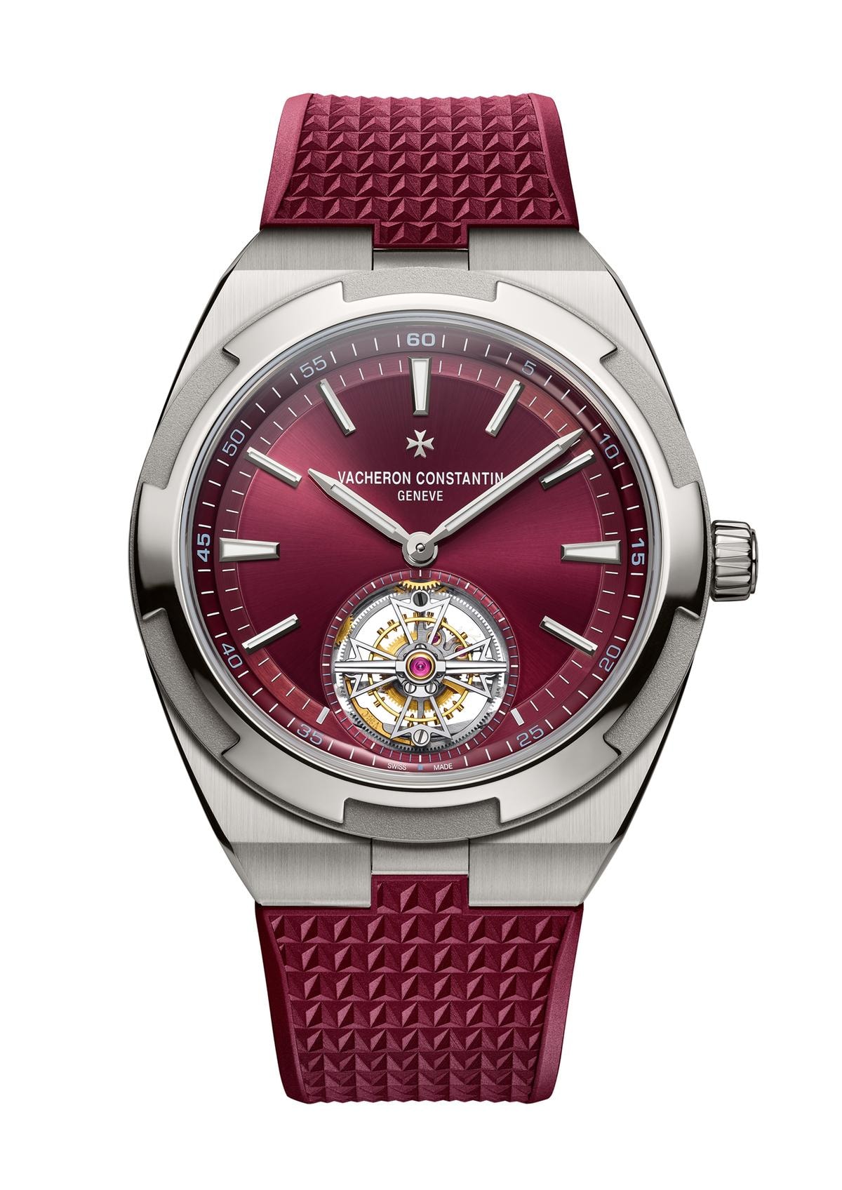 Rosso intenso e titanio: il nuovo Overseas tourbillon di Vacheron Constantin sorprende l’alta orologeria