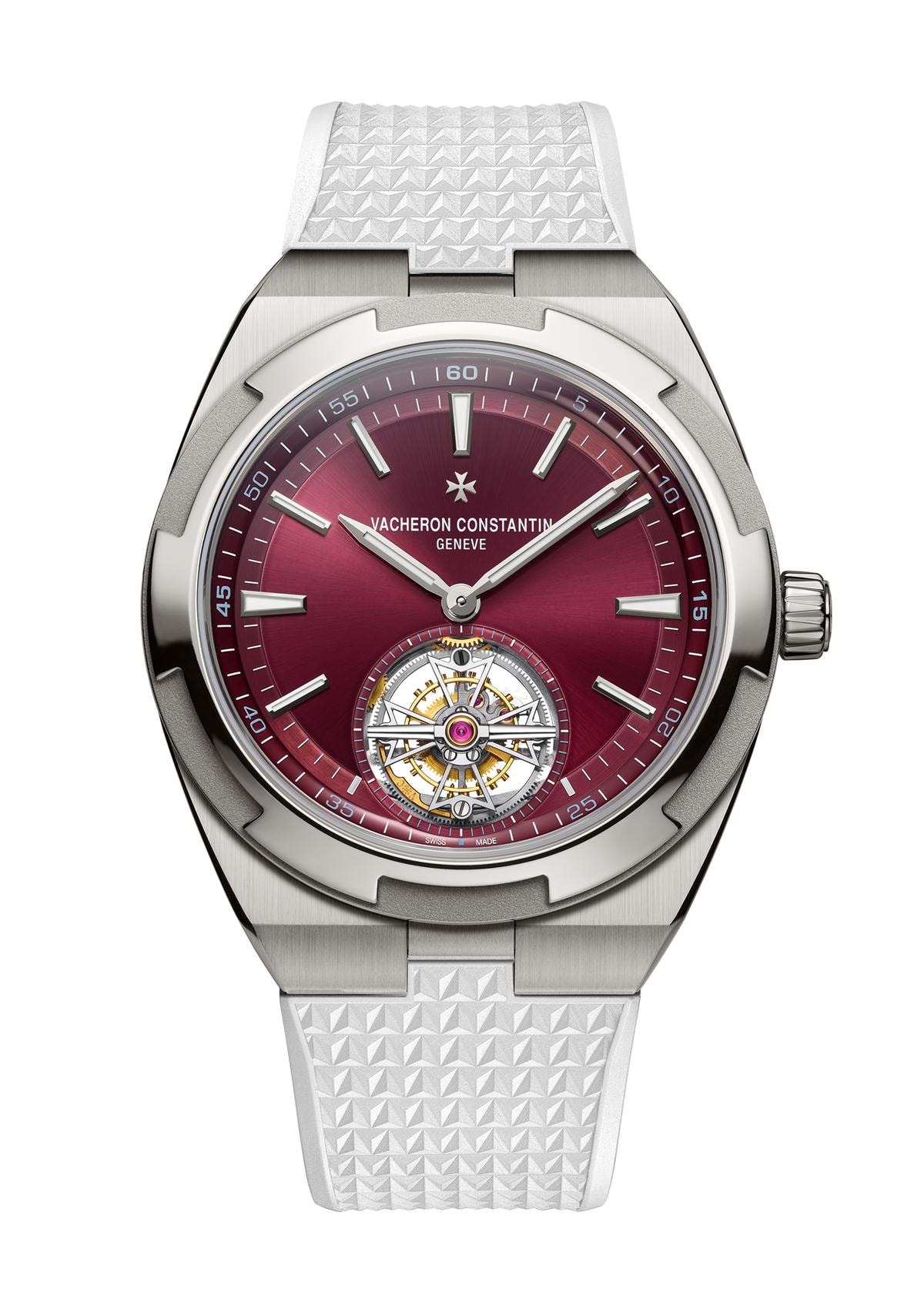 Rosso intenso e titanio: il nuovo Overseas tourbillon di Vacheron Constantin sorprende l’alta orologeria