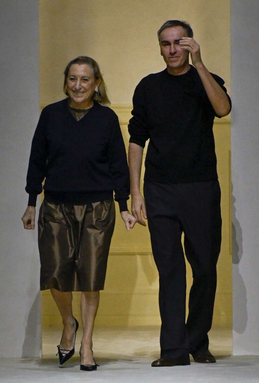 Da sinistra, Miuccia Prada e Raf Simons (foto Francesc Ten/MFF)