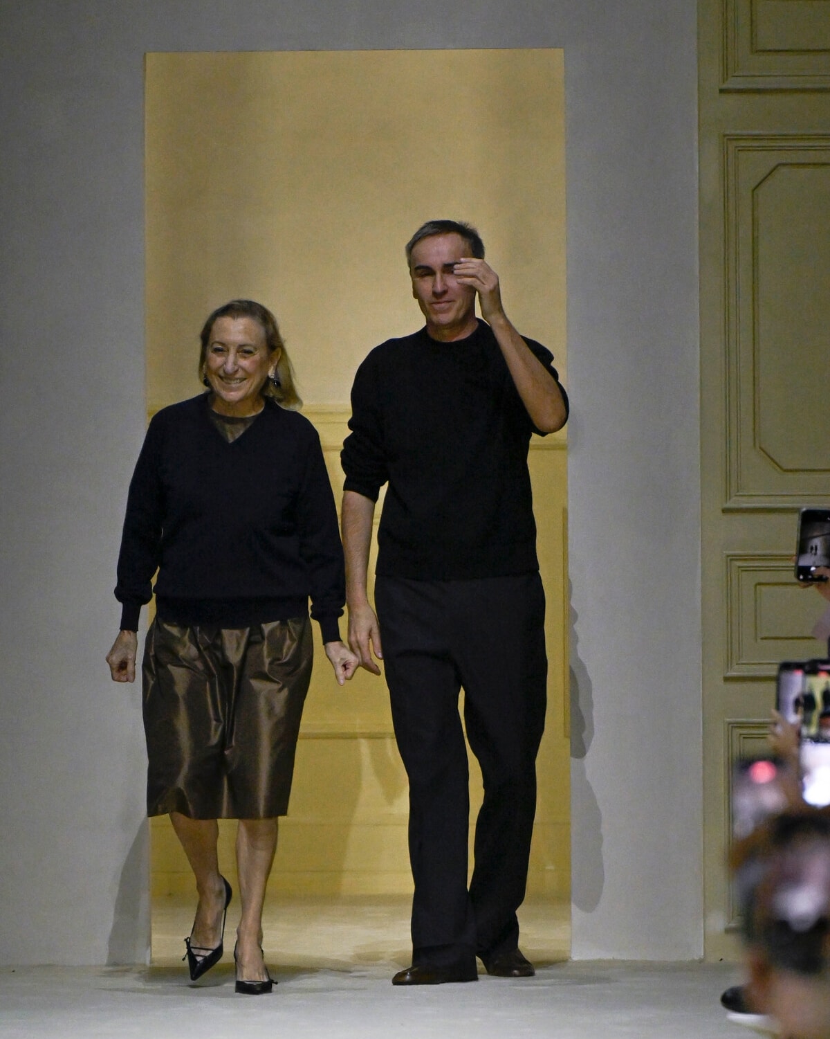 Da sinistra, Miuccia Prada e Raf Simons (ph Francesc Ten/MFF)