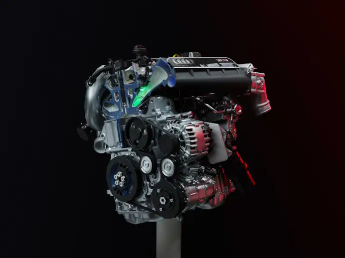 The legendary 2.5 TFSI five-cylinder with 294 kW (400 PS) and 500 Nm of torque – compact power for dynamic driving