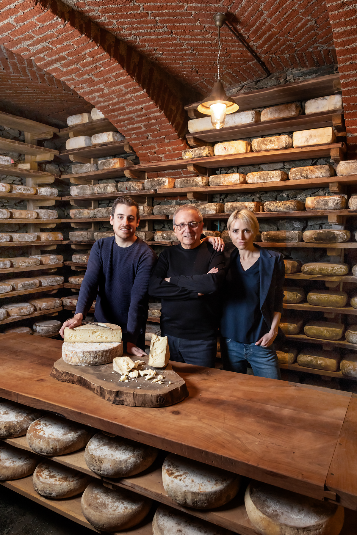 Elisa Occelli, con il padre Beppino Occelli e il fratello Carlo.
