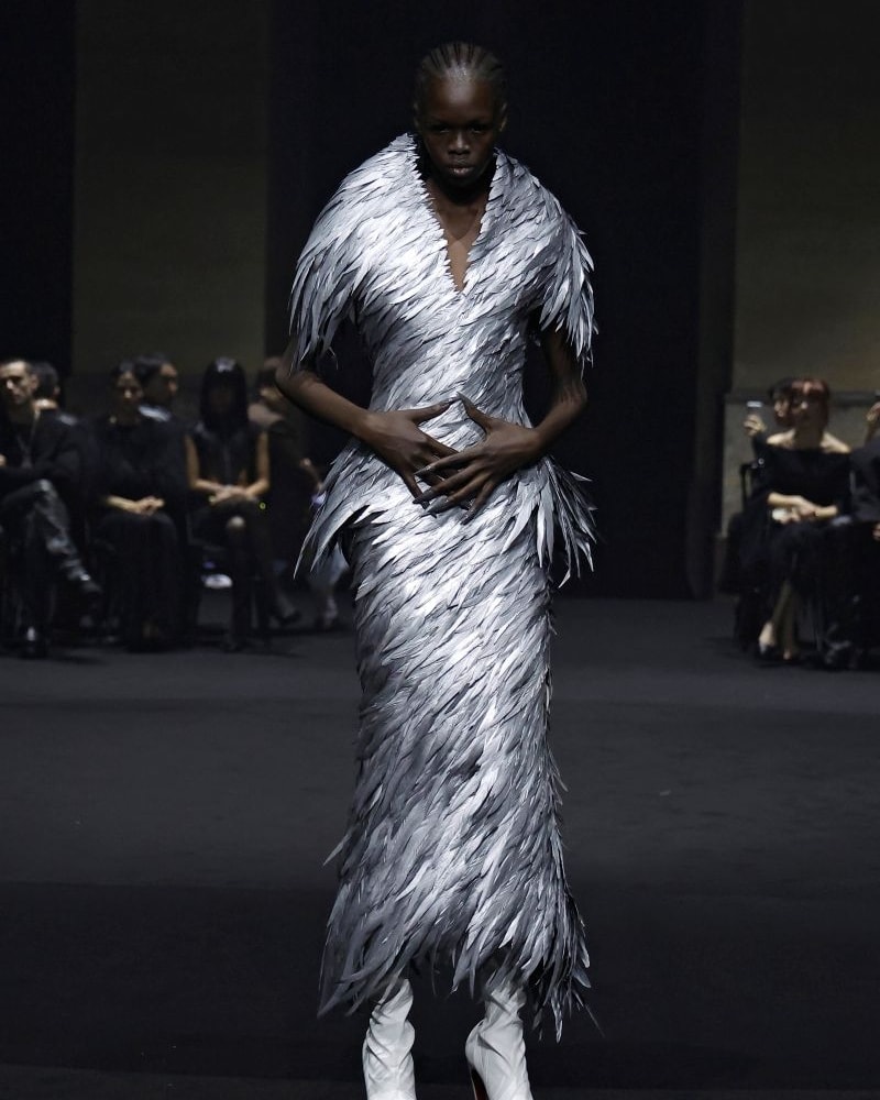 Un look Matières fécales fall-winter 2026/27 (ph Francesc Ten/MFF)