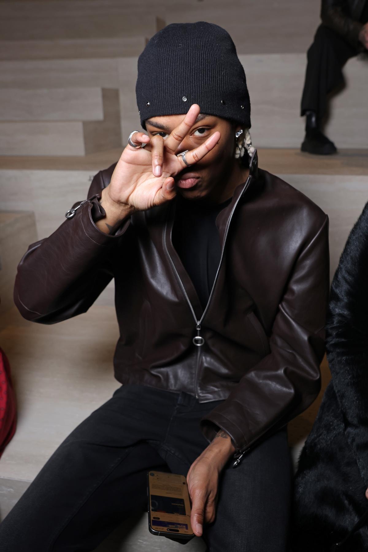 Rich Amiri in front row Gucci fall-winter 2026/27 (courtesy Gucci)