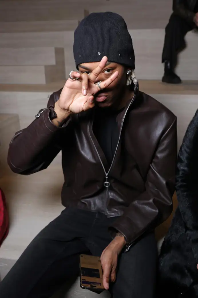 Rich Amiri in front row Gucci fall-winter 2026/27 (courtesy Gucci)