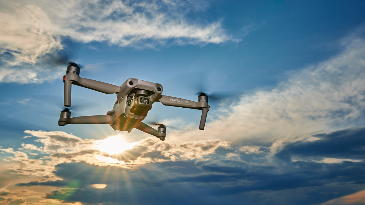 Un drone in volo