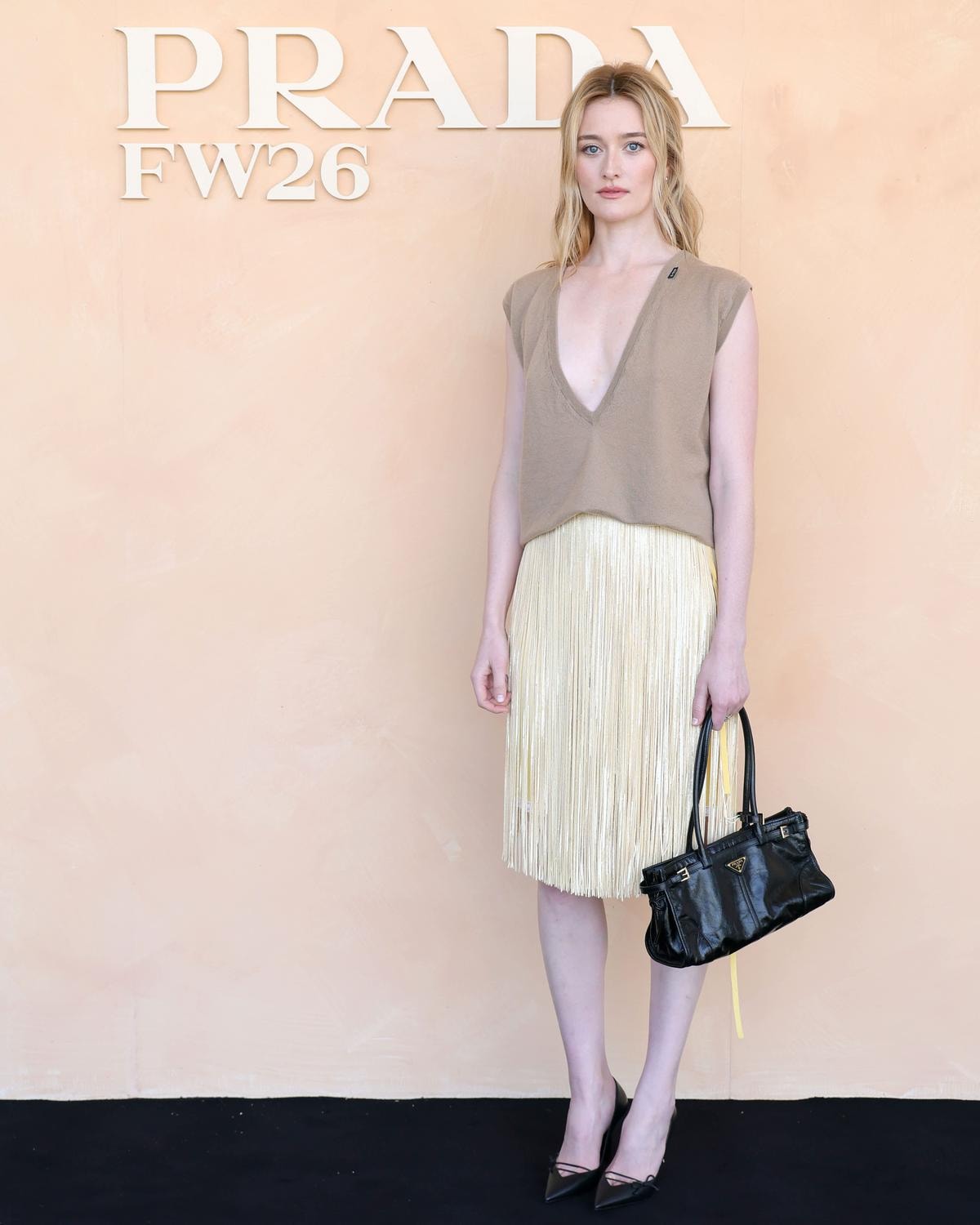 Sarah Pidgeon allo show Prada fall-winter 2026/27 (courtesy Prada)
