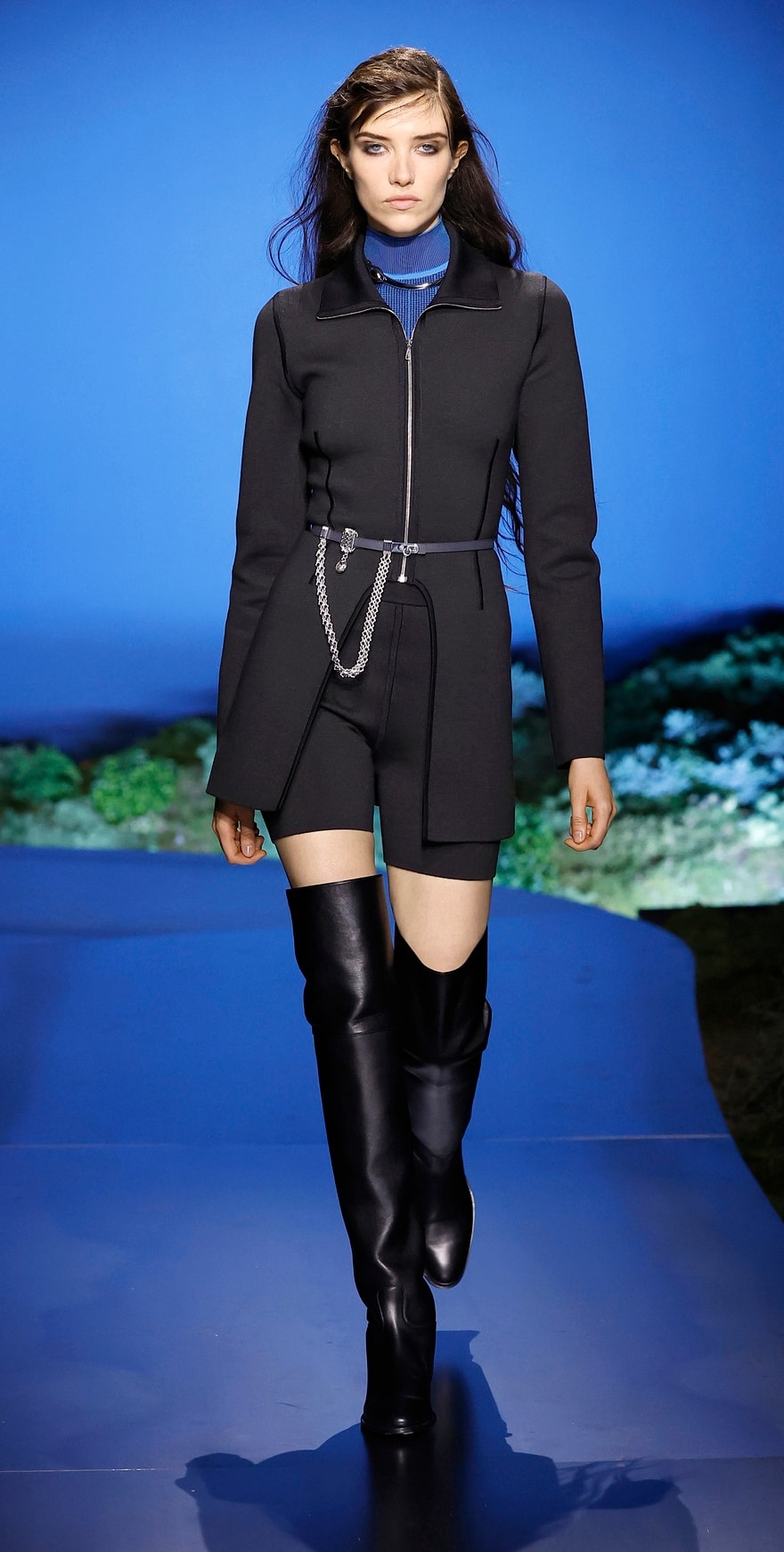 Un look Hermès fall-winter 2026/27 (foto Francesc Ten/MFF)