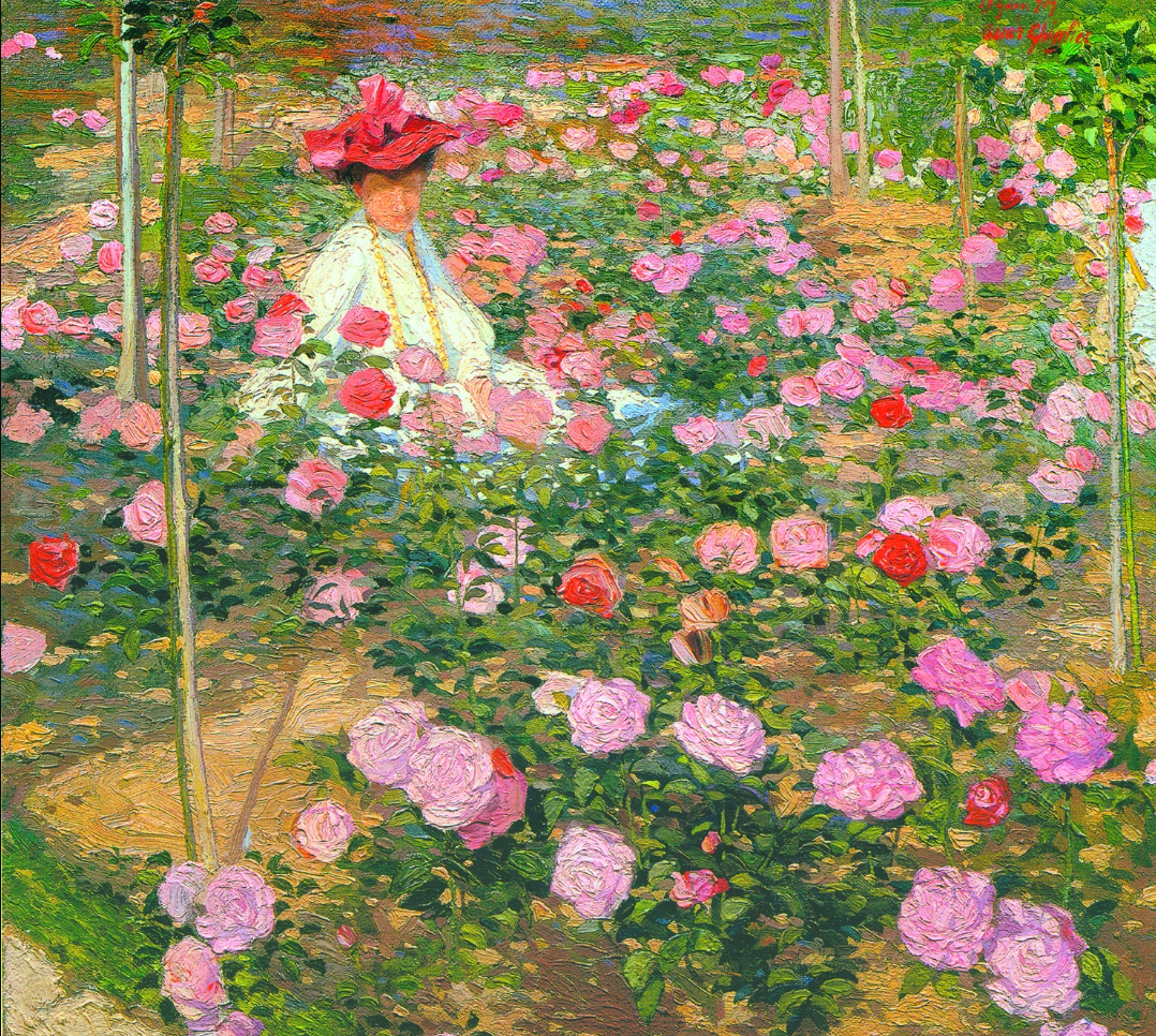 Oscar Ghiglia, La signora Ojetti in giardino.