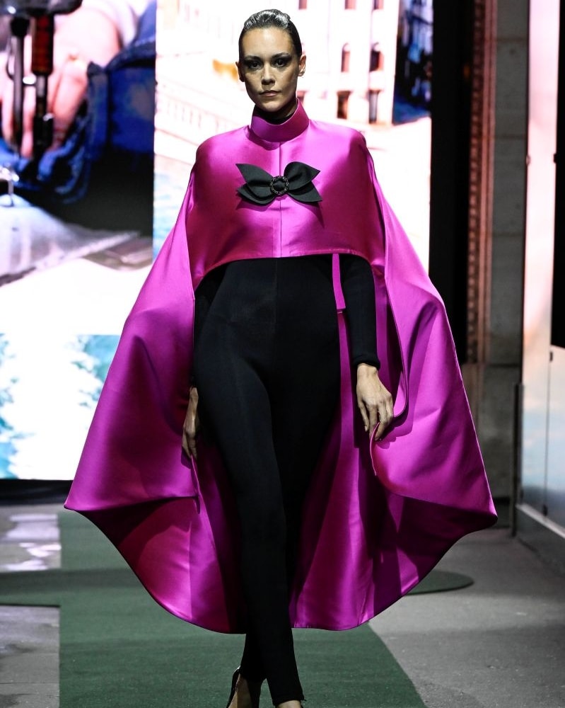 Un look Pierre Cardin fall-winter 2026/27 (ph Francesc Ten/MFF)