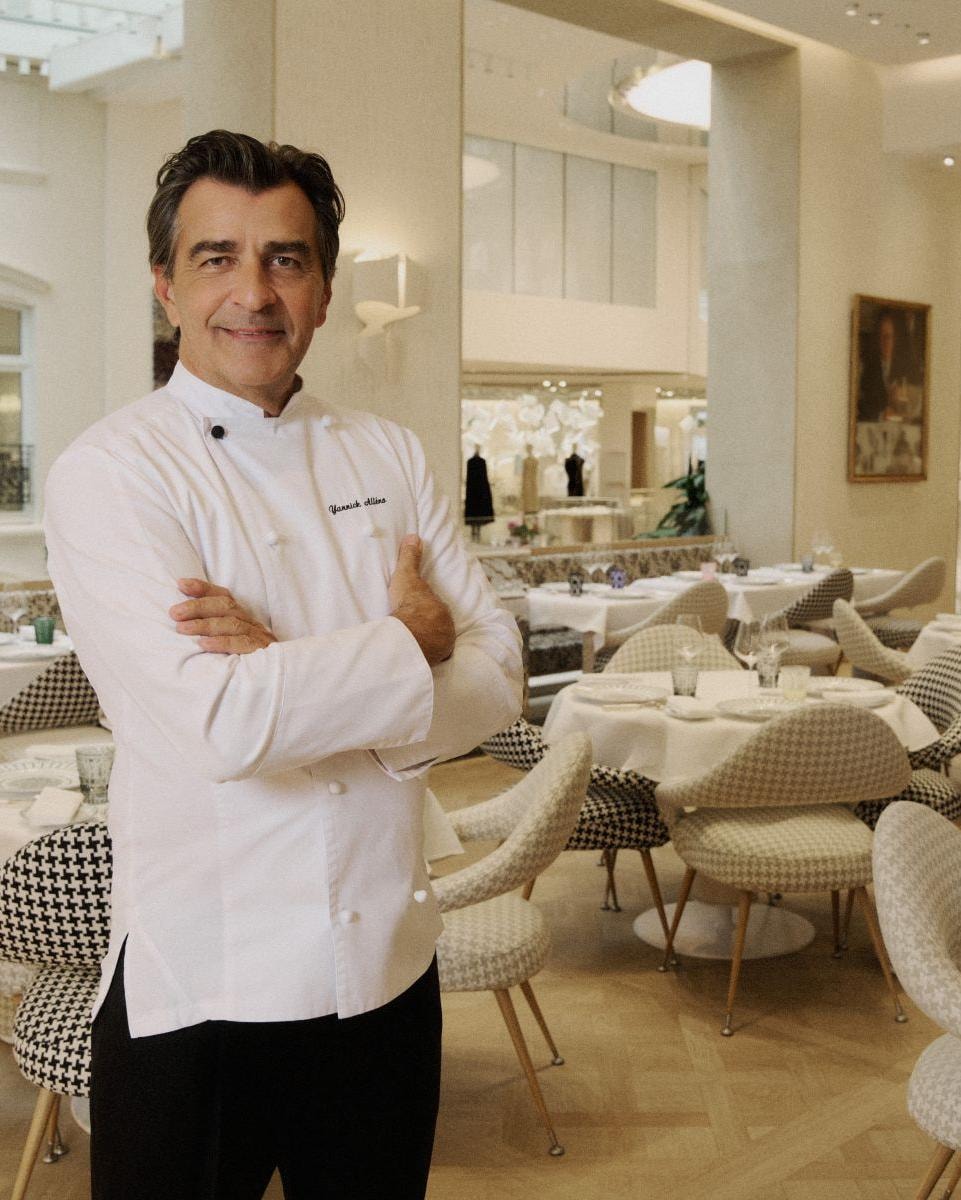 Lo chef Yannick Alléno (ph Pierre Mouton/courtesy Dior)