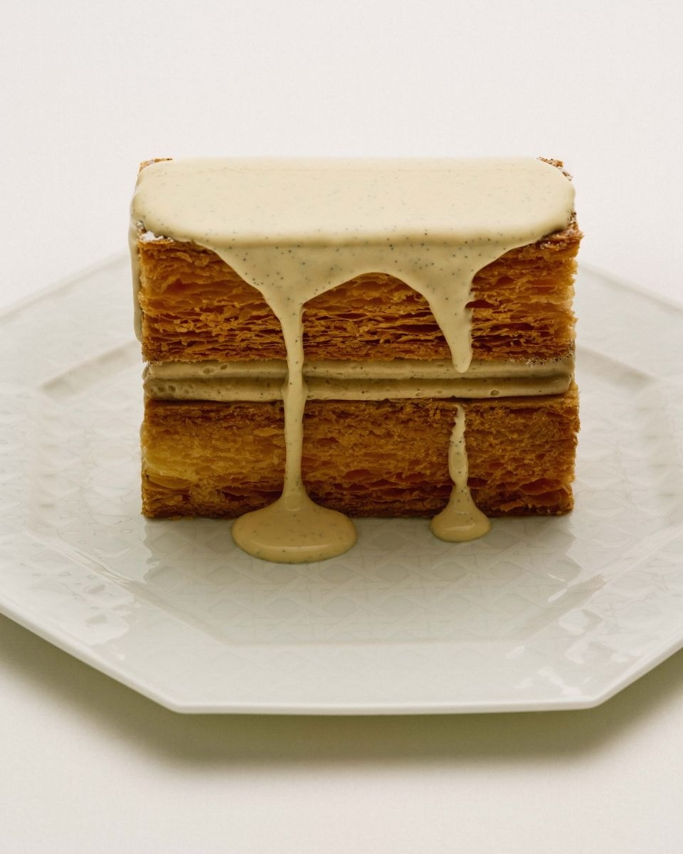 Un dessert del ristorante Monsieur Dior a Parigi (ph Laora Queyras/courtesy Dior)
