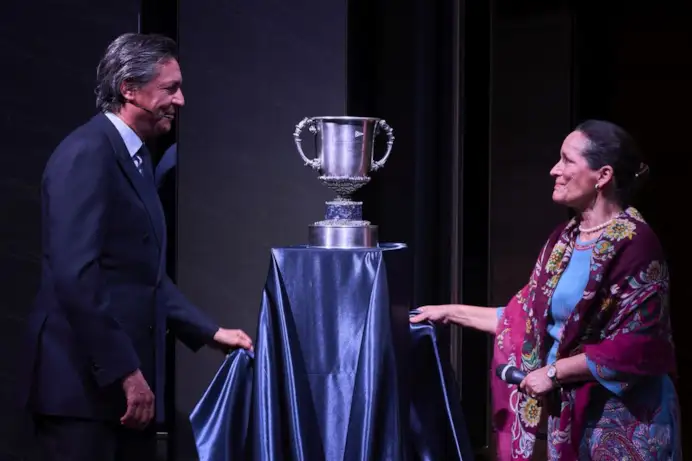 La Principessa Zahra Aga Khan e il Commodoro dello YCCS, Andrea Recordati.