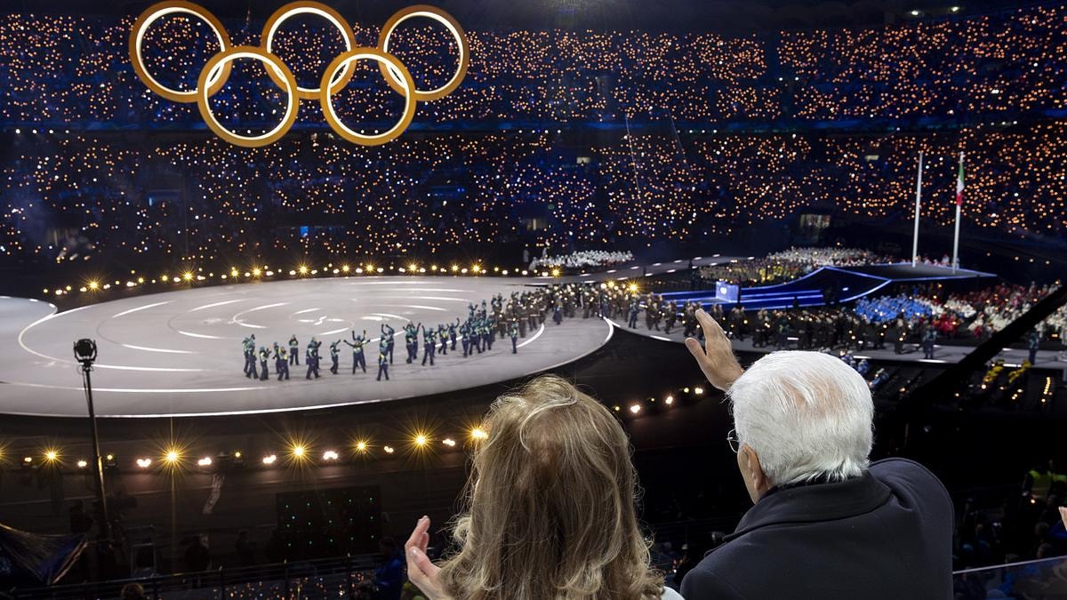 Il presidente Mattarella alla cerimonia di apertura dei Giochi Milano Cortina