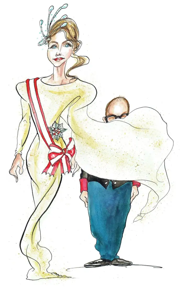 Charlène di Monaco -illustrazione @Chris Burke