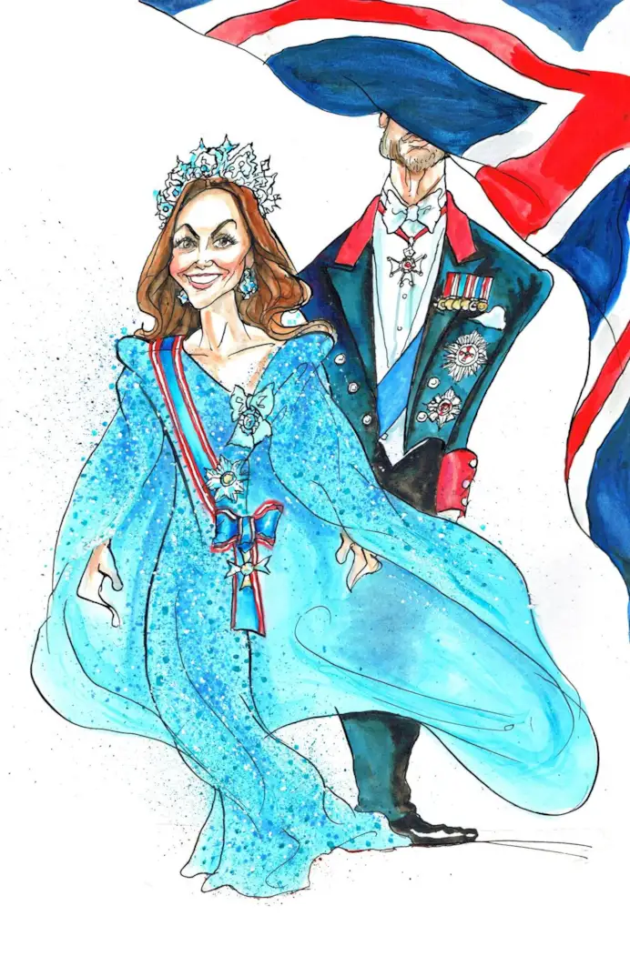 Kate Middleton -illustrazione @Chris Burke