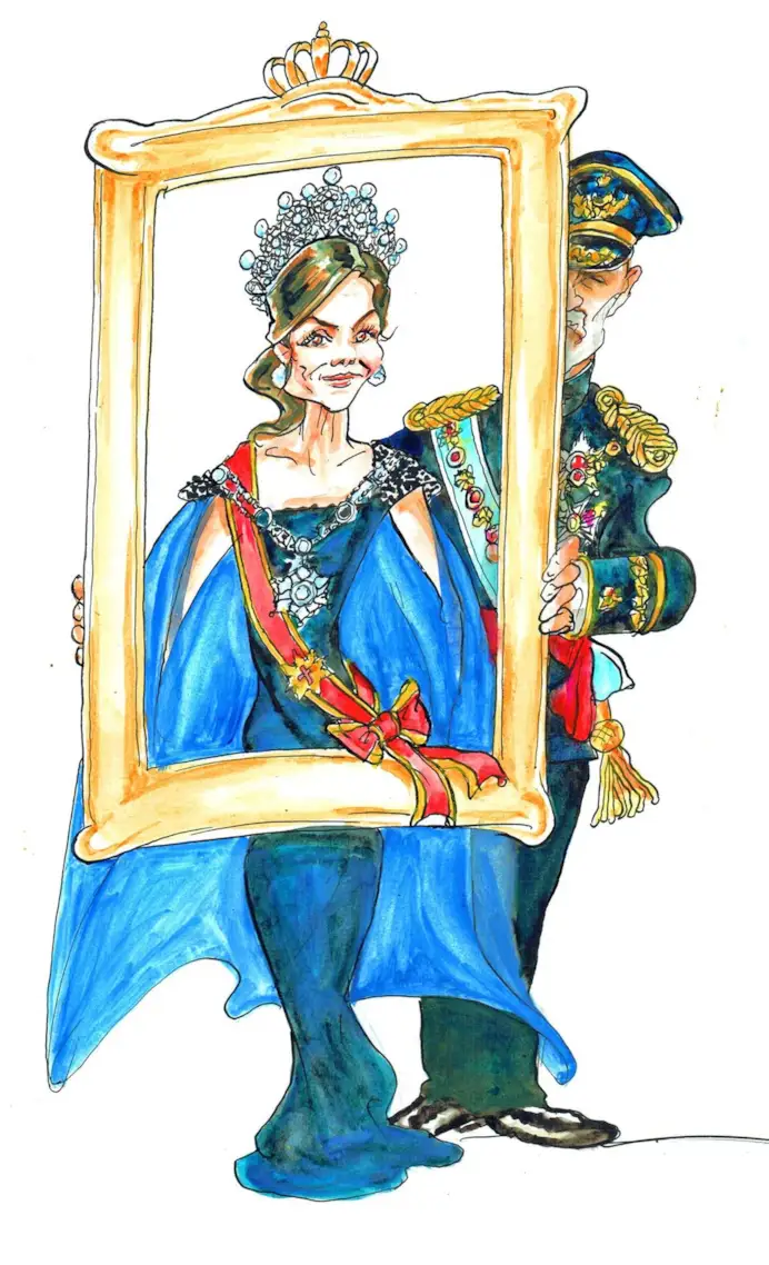 Letizia di Spagna-illustrazione @Chris Burke