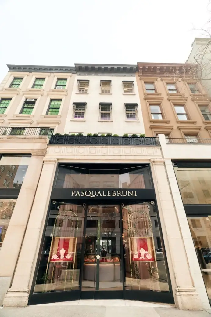 La facciata del flagship di Pasquale Bruni a New York (courtesy Pasquale Bruni)