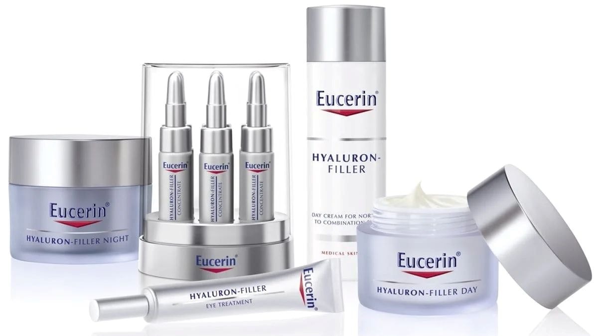 Alcuni prodotti Eucerin, tra i marchi nel portafoglio di Beiersdorf (ph official website)