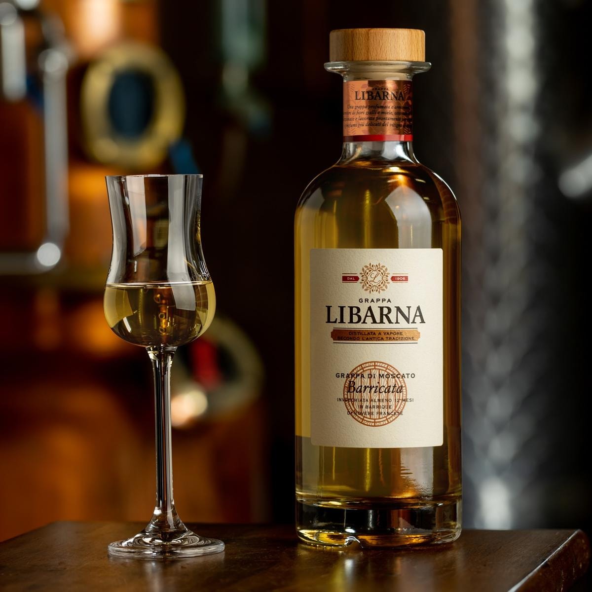 Grappa di Moscato Barricata Libarna.