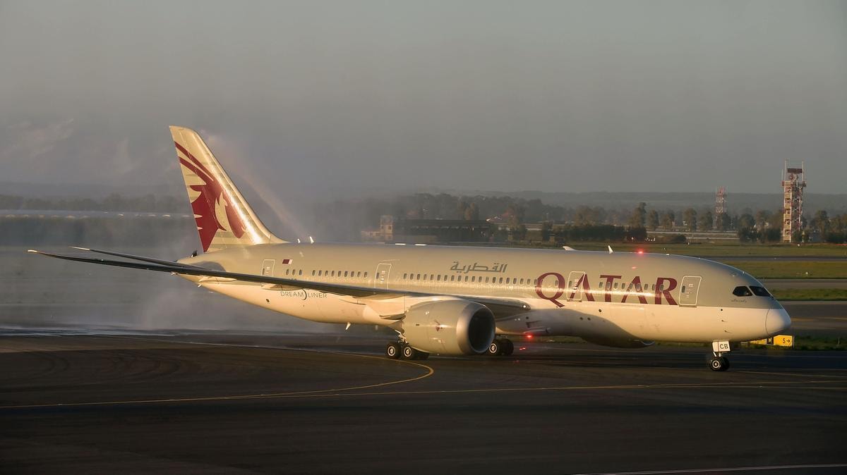 Un Boeing 787 di Qatar Airways
