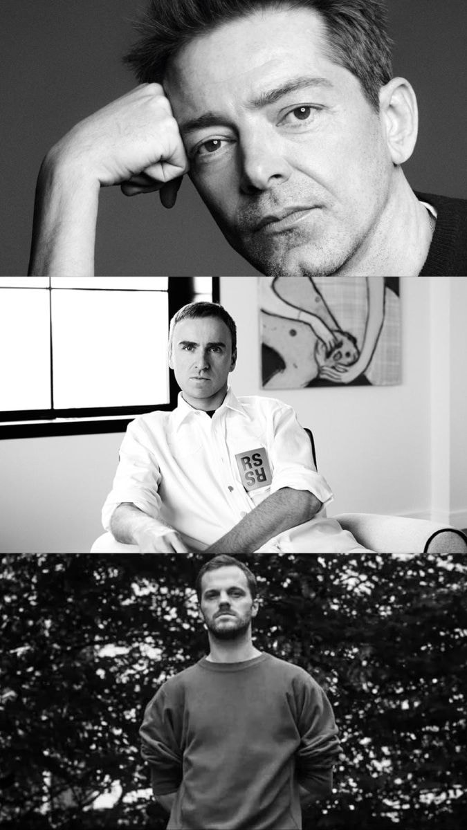 Dall'alto, Pieter Mulier, Raf Simons e Matthieu Blazy (ph elaborazione MFF)