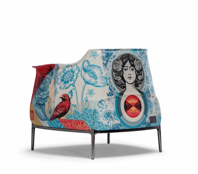 Archibald diventa arte: la poltrona di Poltrona Frau riletta dallo street artist Obey