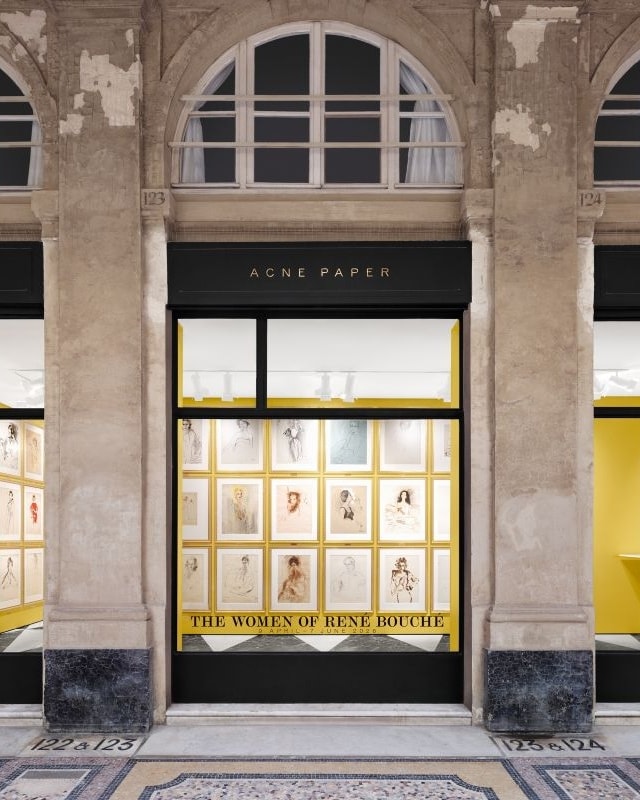 La mostra «The women of René Bouché» all'Acne paper Palais Royale (courtesy Acne studios)