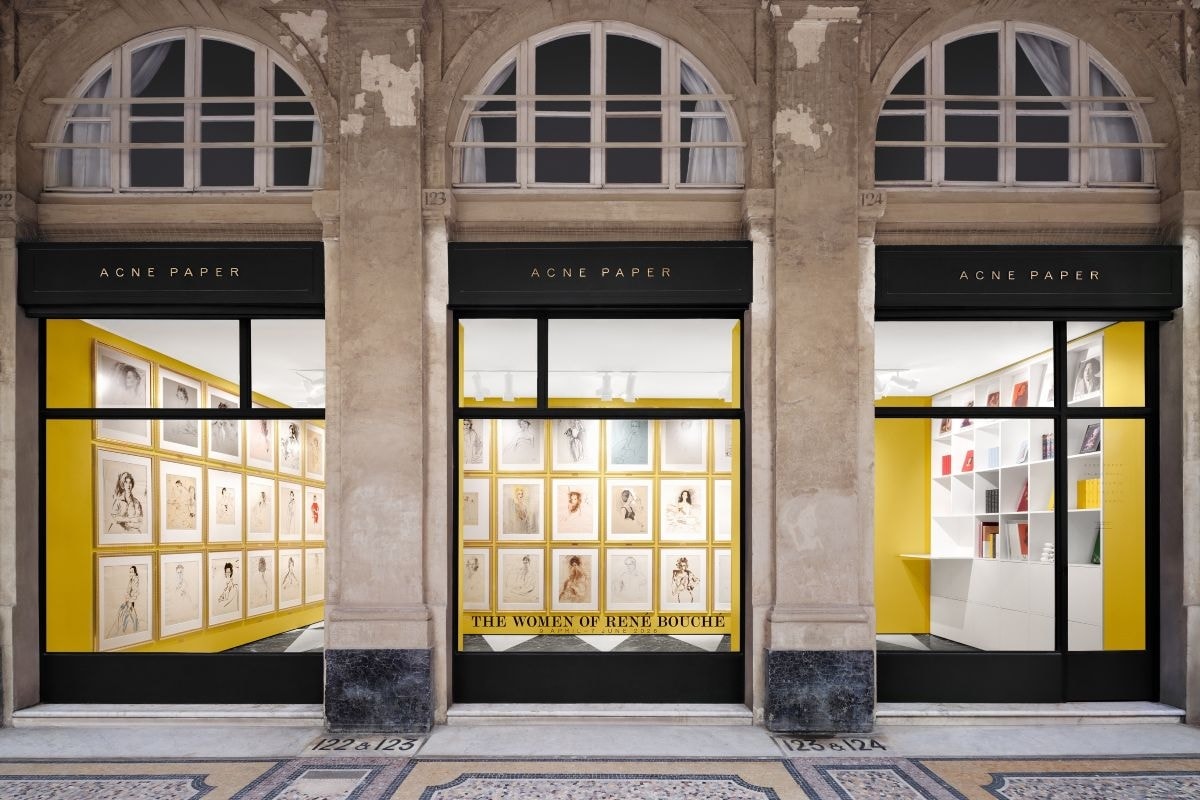La mostra «The women of René Bouché» all'Acne paper Palais Royale (courtesy Acne studios)