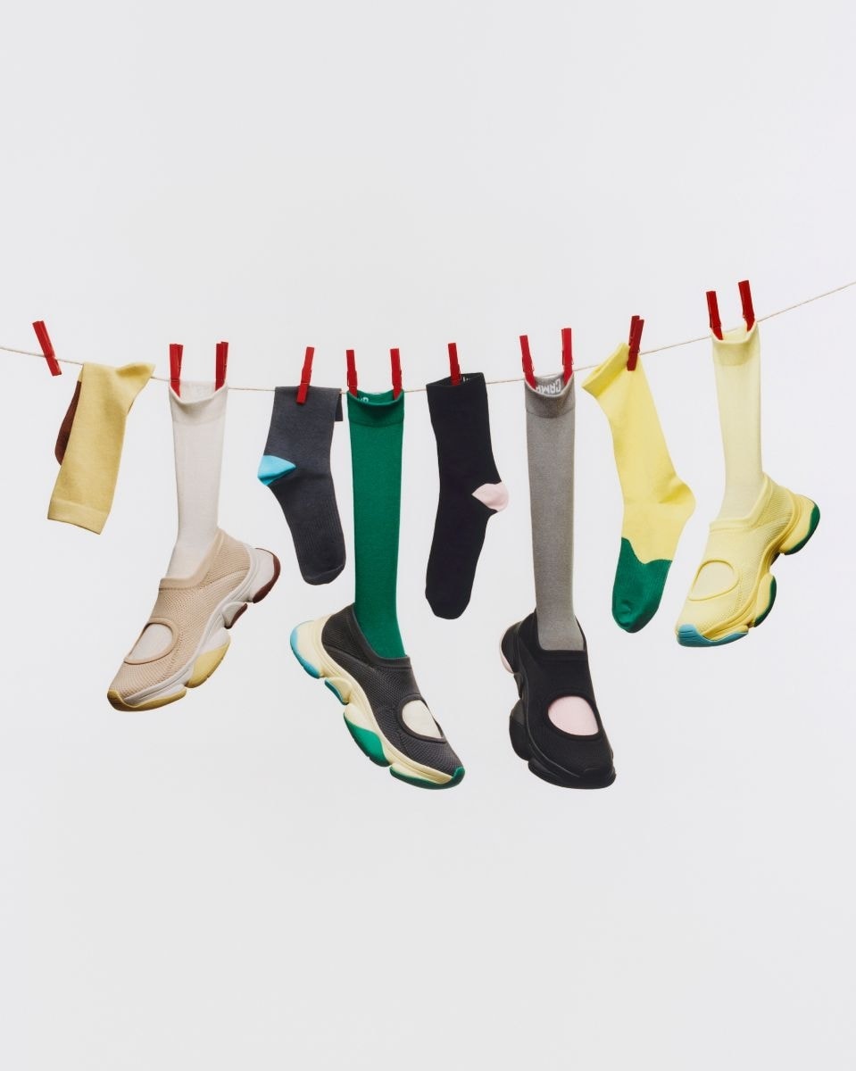 La Karst finch di Issey Miyake x Camper (courtesy Issey Miyake)