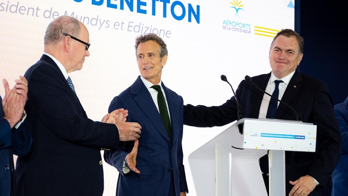 Il presidente di Alessandro Benetton e il principe Alberto II di Monaco