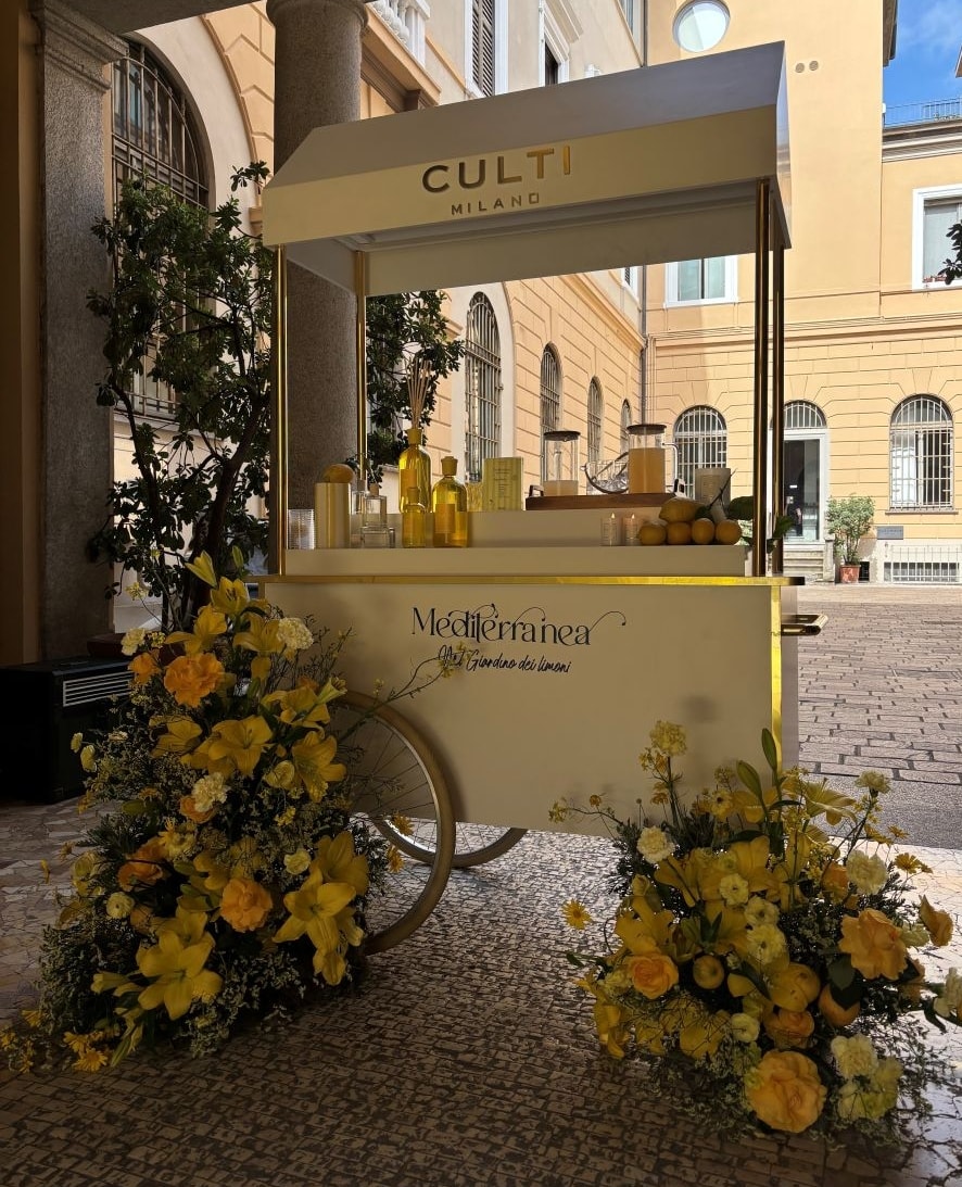 Una foto dell'installazione Culti alla Milano design week (courtesy Culti)