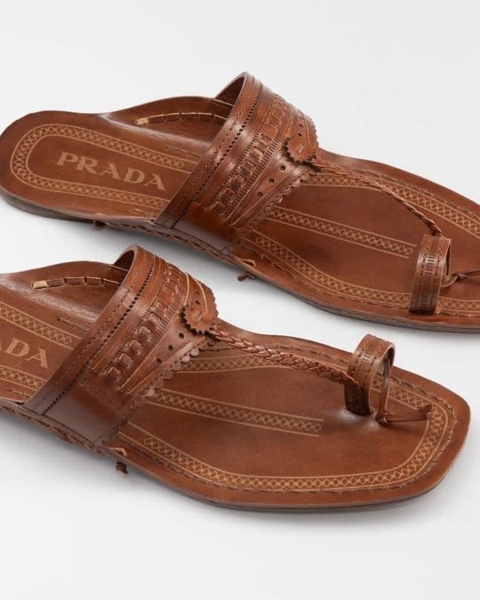 Un'immagine del progetto «Prada made in India x inspired by Kolhapuri chappals» (courtesy Prada)