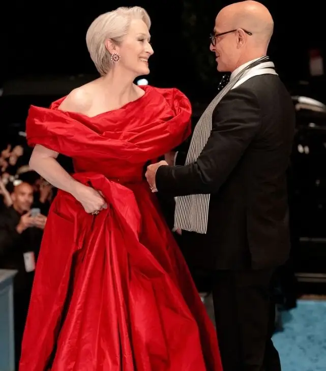 Meryl Streep e Stanley Tucci in una scena del film (courtesy The walt disney company Italia)