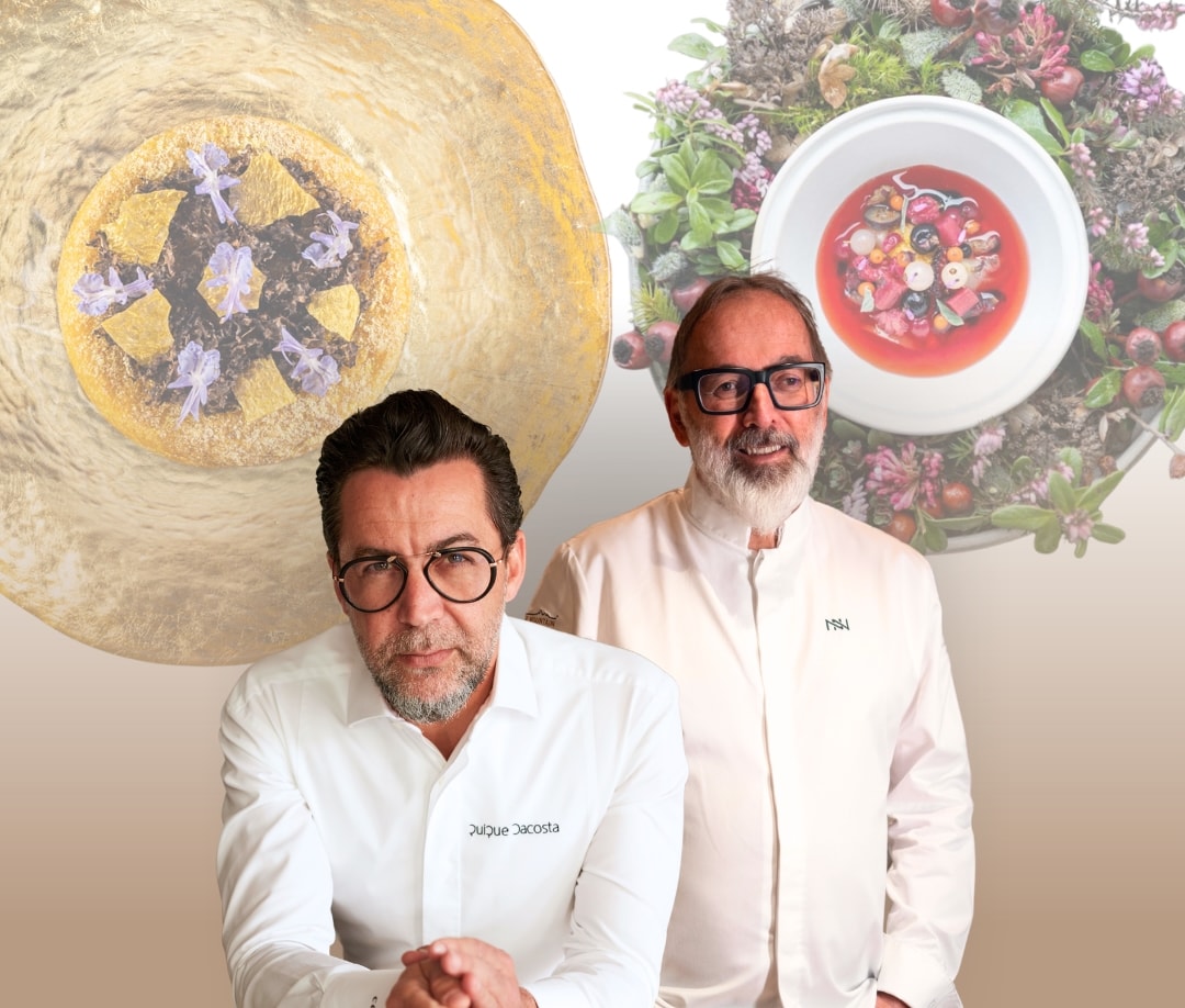Norbert Nierderkofler, a destra, con Quique Dacosta.