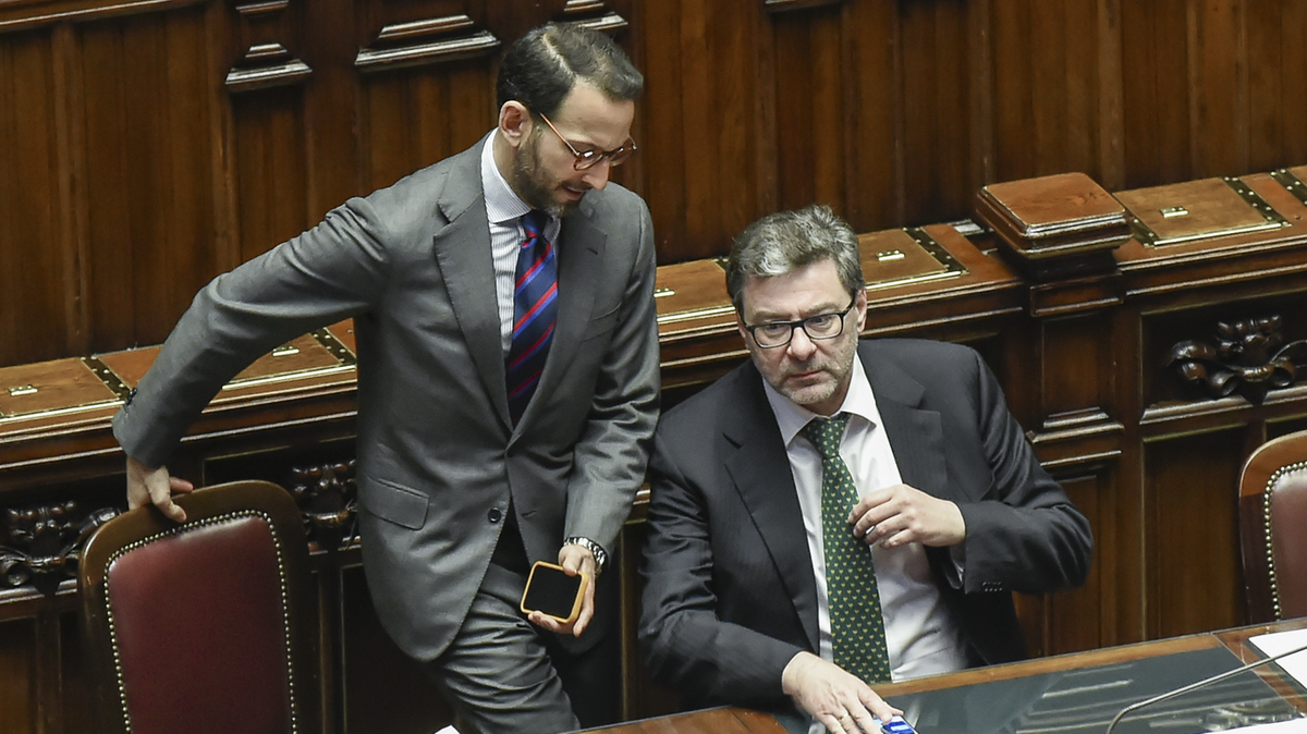 Da sinistra Federico Freni e Giancarlo Giorgetti