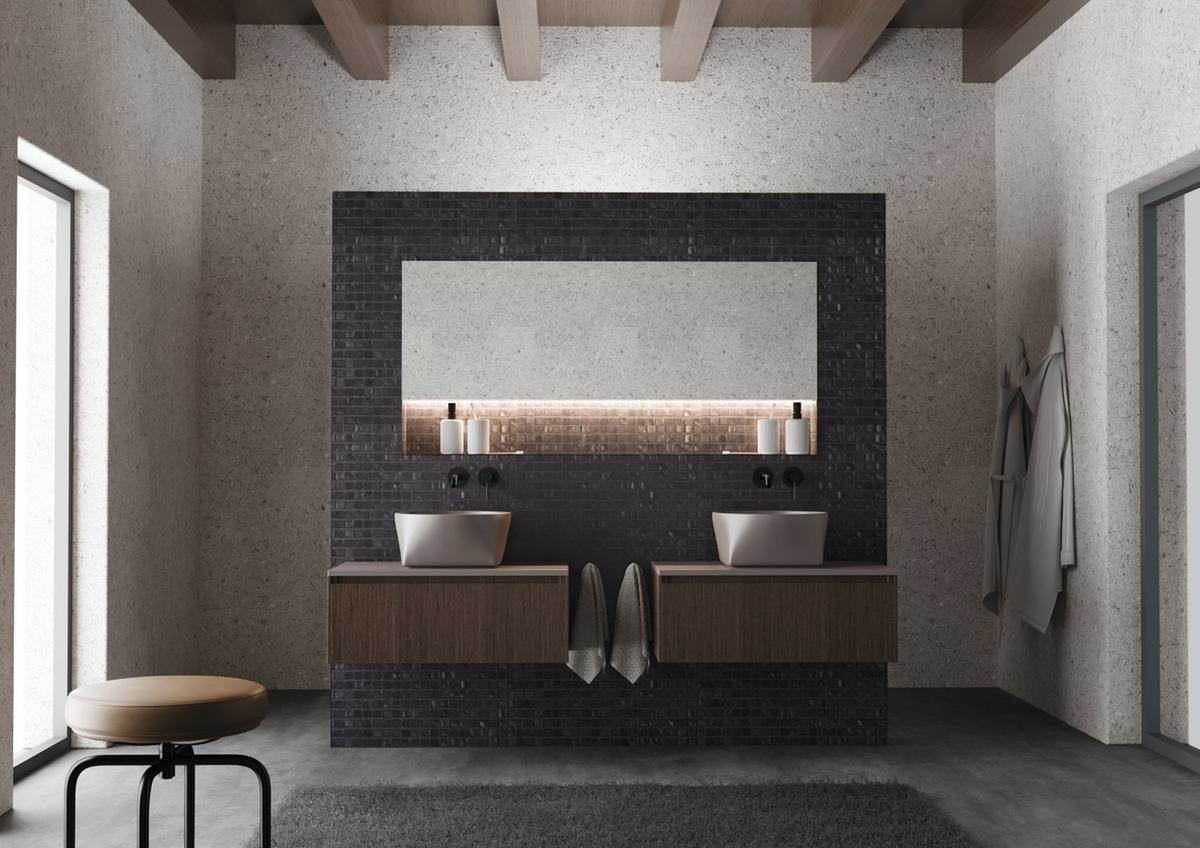 Lavabi della collezione Teorema 2.0 di Scarabeo (courtesy Scarabeo)