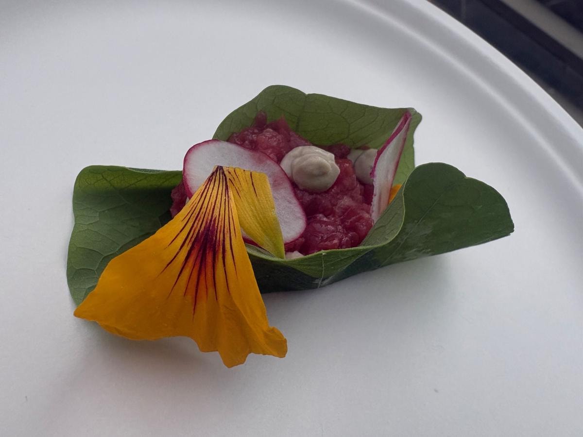 Tacos di foglia di nasturzio di Fabio Borghese.