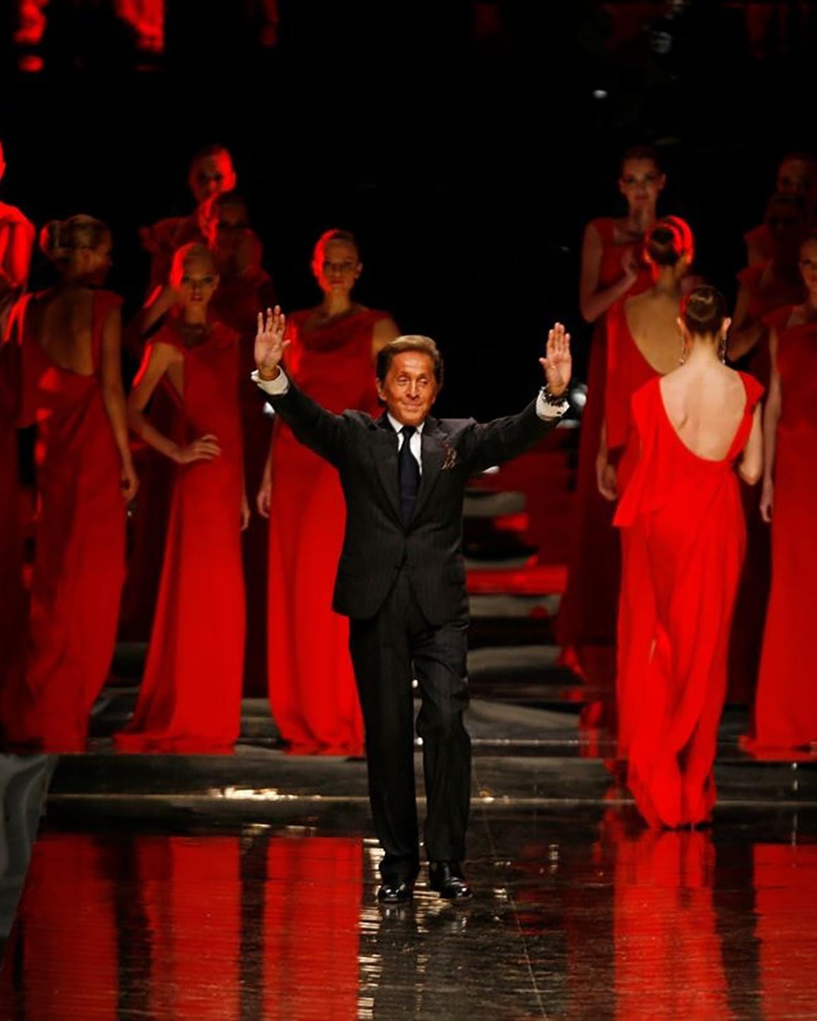 Valentino Garavani alla sua ultima sfilata (courtesy Fondazione Garavani Giammetti)