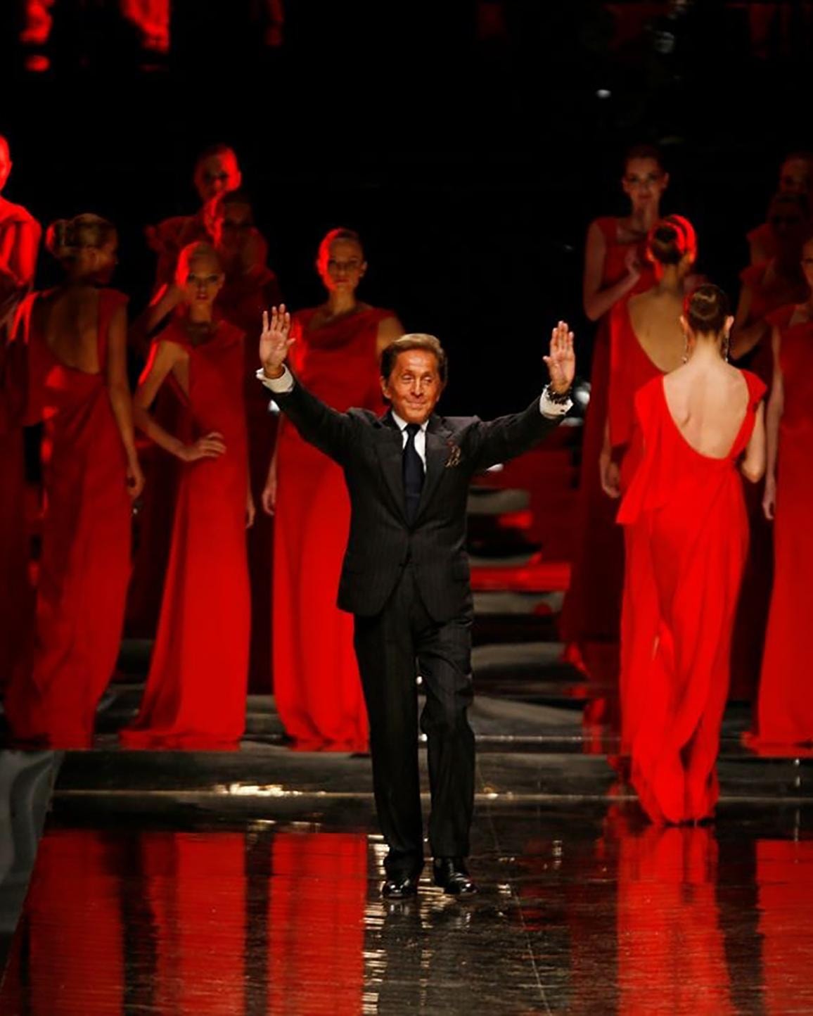 Valentino Garavani alla sua ultima sfilata (courtesy Fondazione Garavani Giammetti)