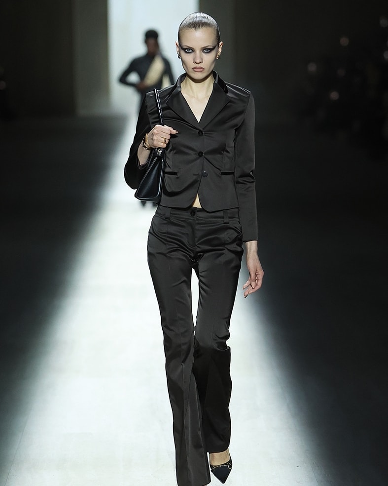 Un look Gucci fall-winter 2026/27 (courtesy Gucci)