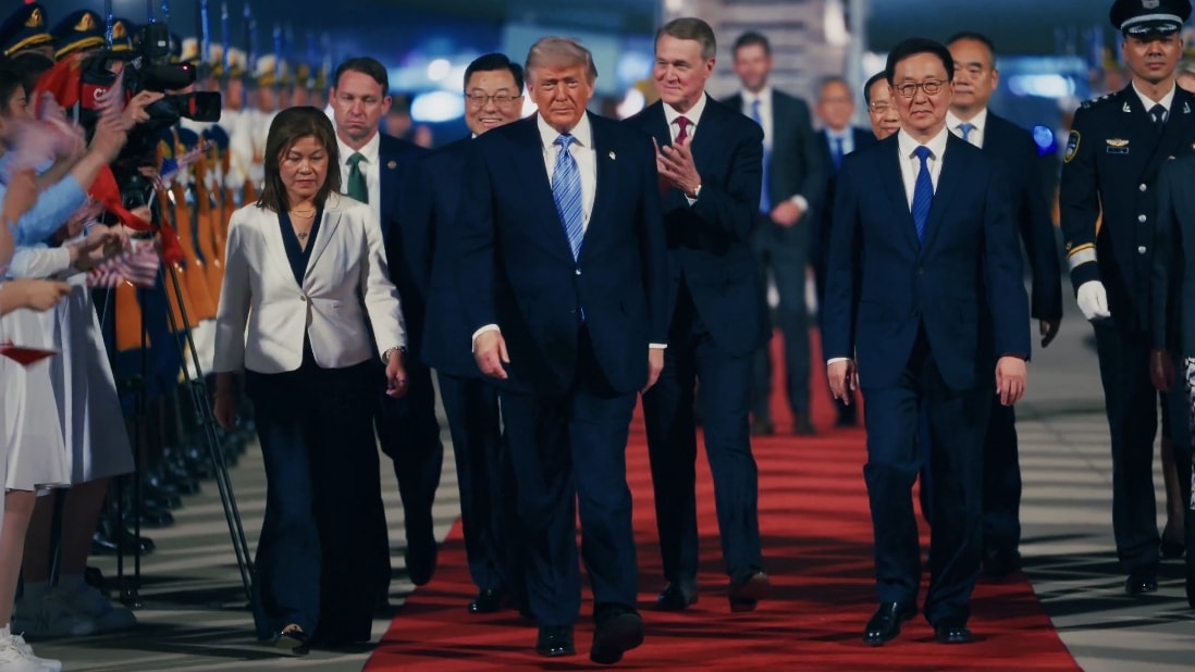 L'arrivo di Donald Trump in Cina