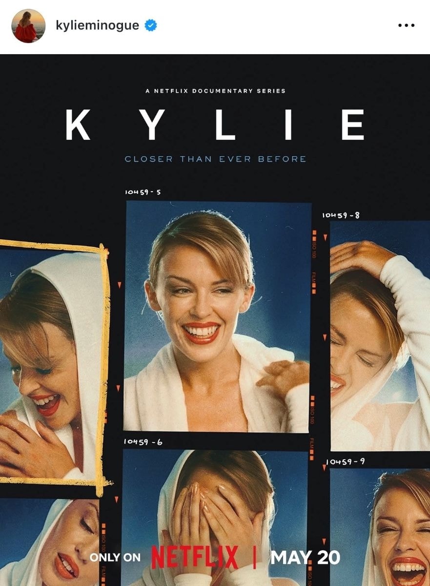 Un'immagine della locandina del film Kylie di Netflix (ph Instagram @kylieminogue)