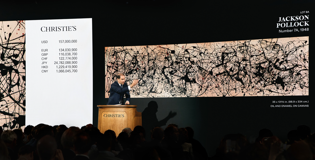 Notte da record a New York: Christie’s supera il miliardo tra Pollock, Brancusi e Miró