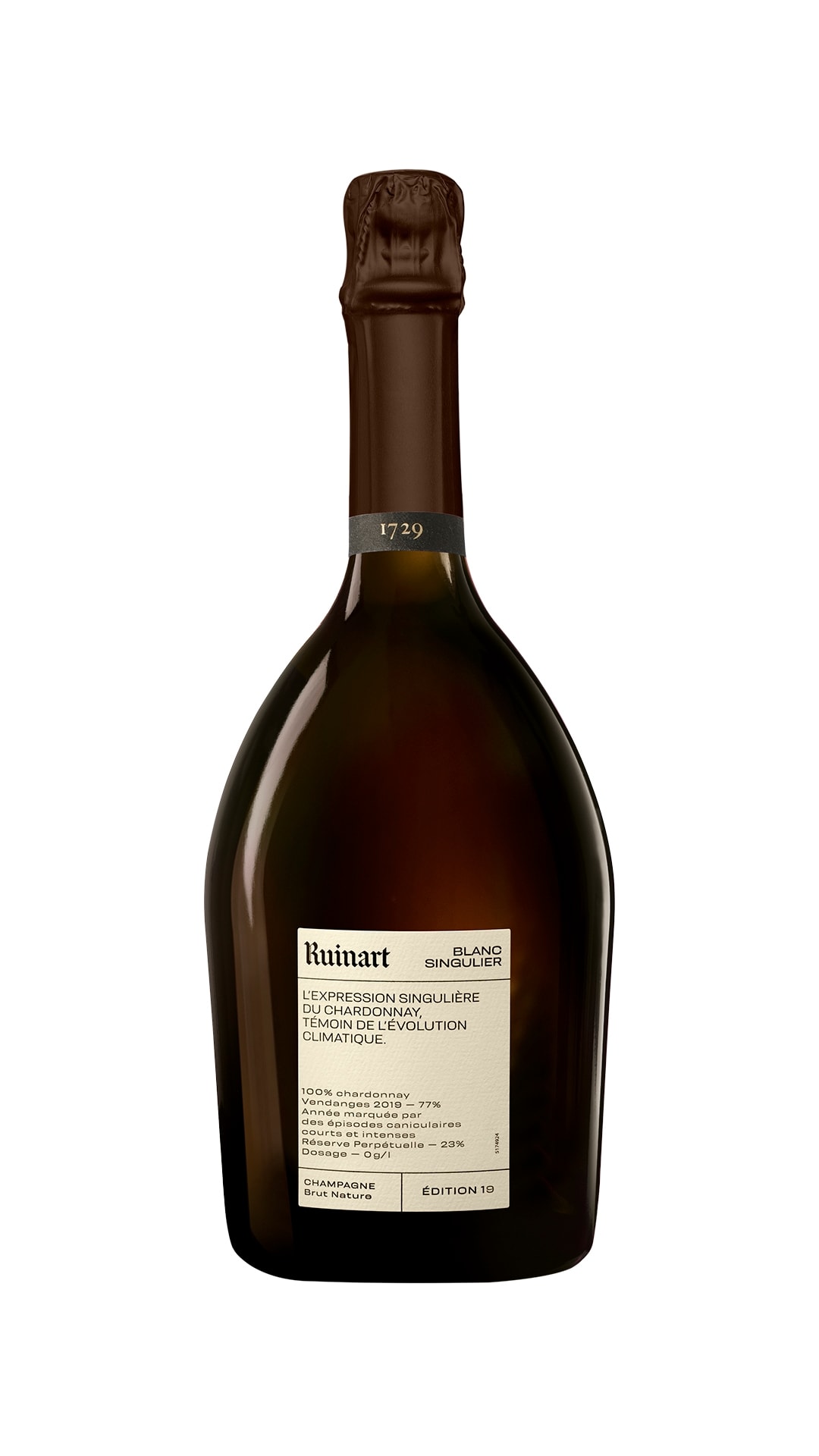 Ruinart Blanc Singulier Edizione 19, testimone degli effetti del cambiamento climatico in Champagne.