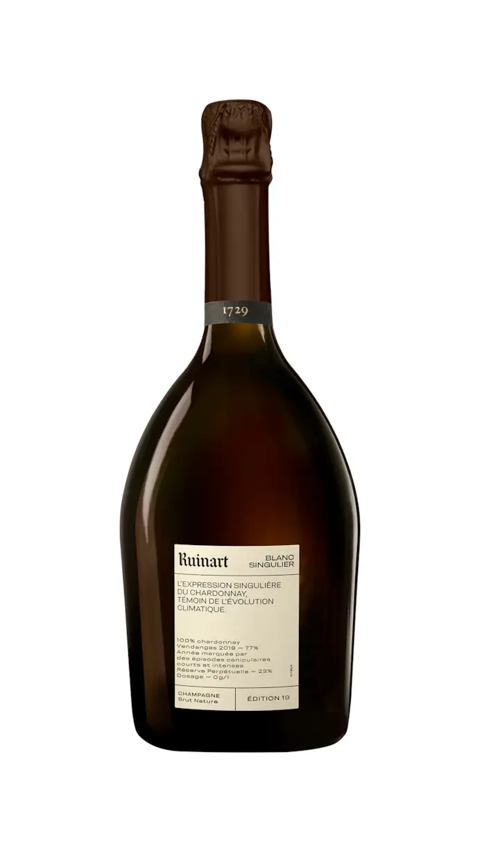 Ruinart Blanc Singulier Edizione 19, testimone degli effetti del cambiamento climatico in Champagne.