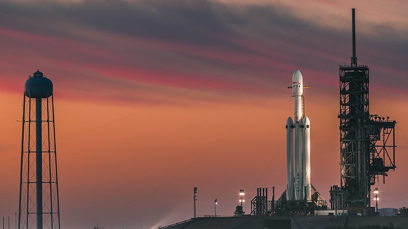 Il lancio di un razzo di SpaceX