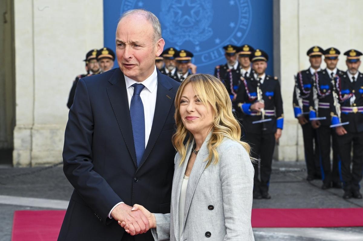 Giorgia Meloni e Micheal Martin
