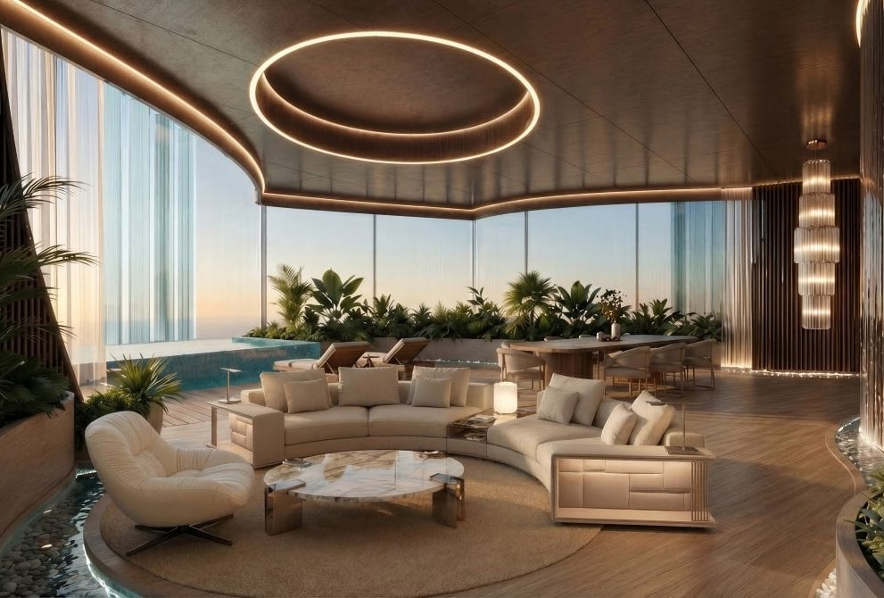 Gli interni della Hydor tower (courtesy Visionnaire)